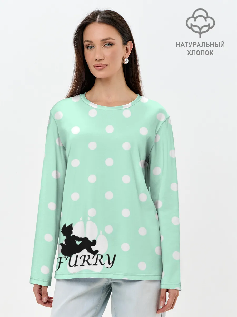 Лонгслив женский. Хлопок / Furry Fox