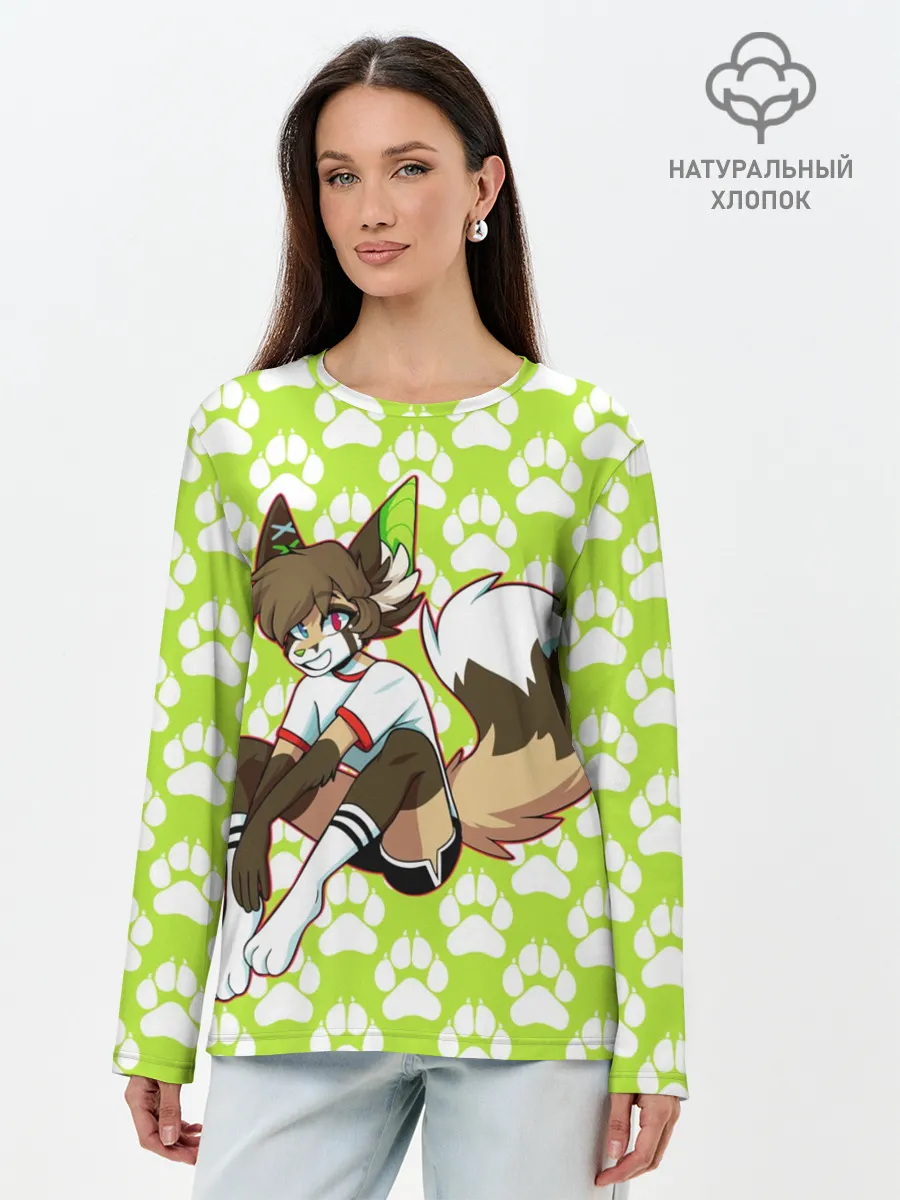 Лонгслив женский. Хлопок / Фурии Лис
