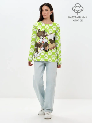Лонгслив женский. Хлопок / Фурии Лис