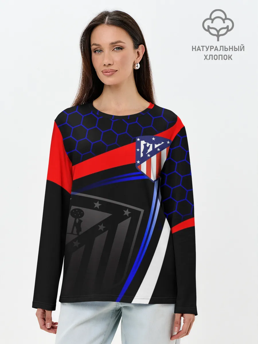 Лонгслив женский. Хлопок / АТЛЕТИКО МАДРИД / ATLETICO