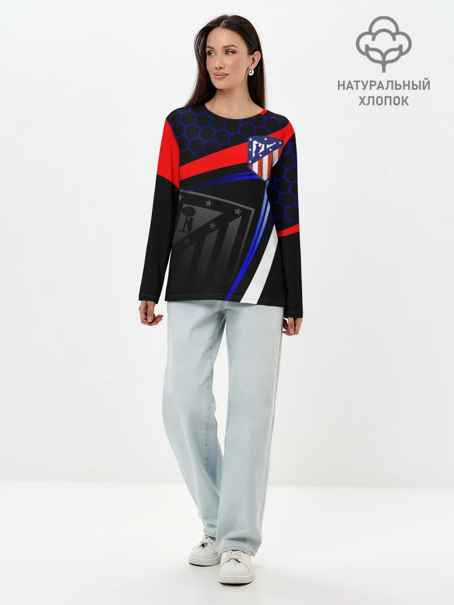 Лонгслив женский. Хлопок / АТЛЕТИКО МАДРИД / ATLETICO