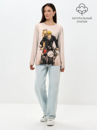 Лонгслив женский. Хлопок / Онидзука GTO