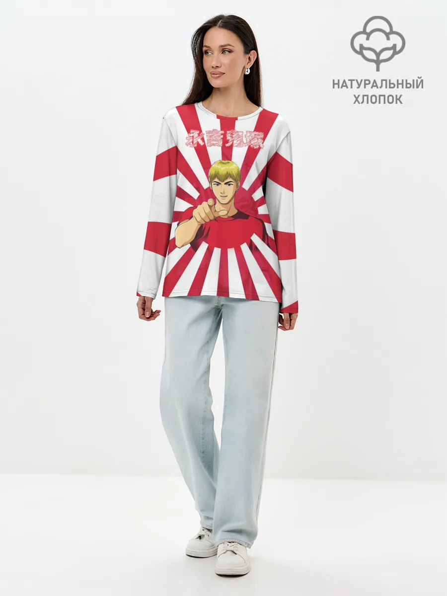 Лонгслив женский. Хлопок / Крутой учитель Онидзука