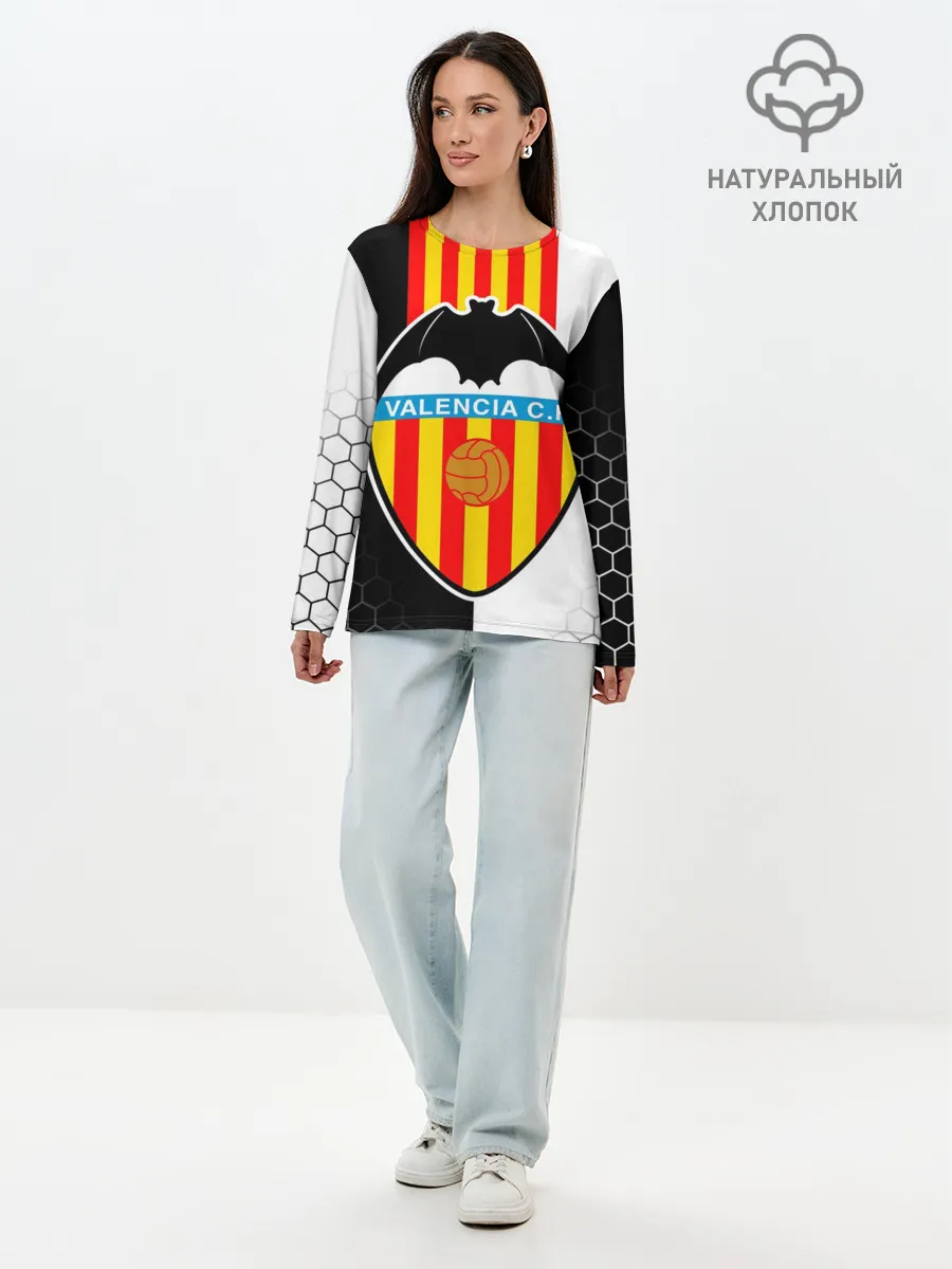 Лонгслив женский. Хлопок / FC VALENCIA / ФК ВАЛЕНСИЯ