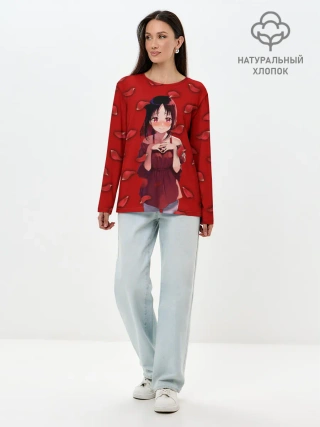 Лонгслив женский. Хлопок / Госпожа Кагуя