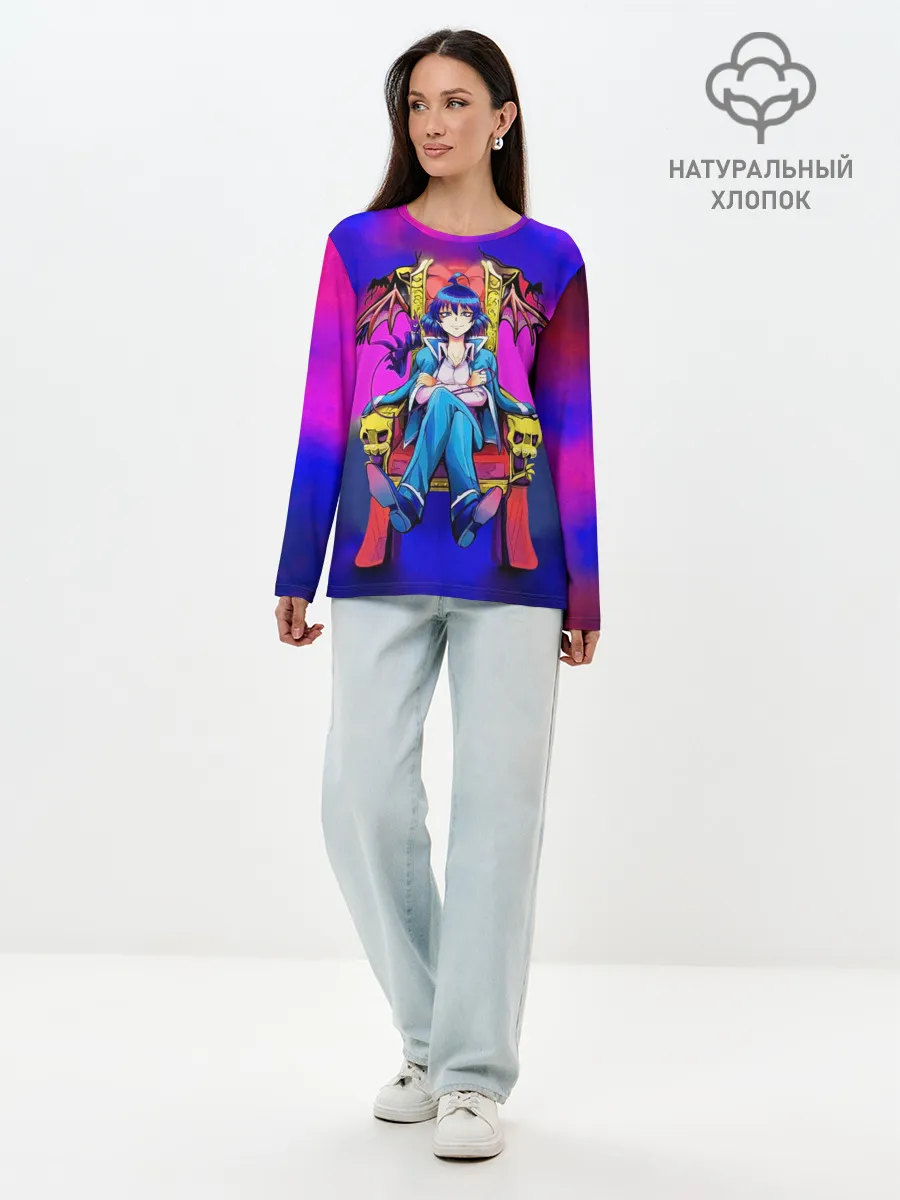 Лонгслив женский. Хлопок / Добро пожаловать в ад, Ирума