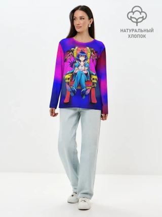 Лонгслив женский. Хлопок / Добро пожаловать в ад, Ирума