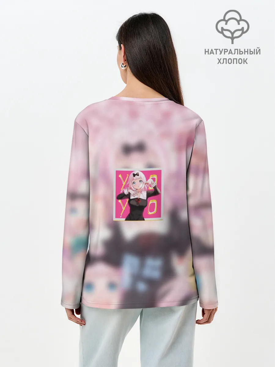 Лонгслив женский. Хлопок / Chika-Fujiwara