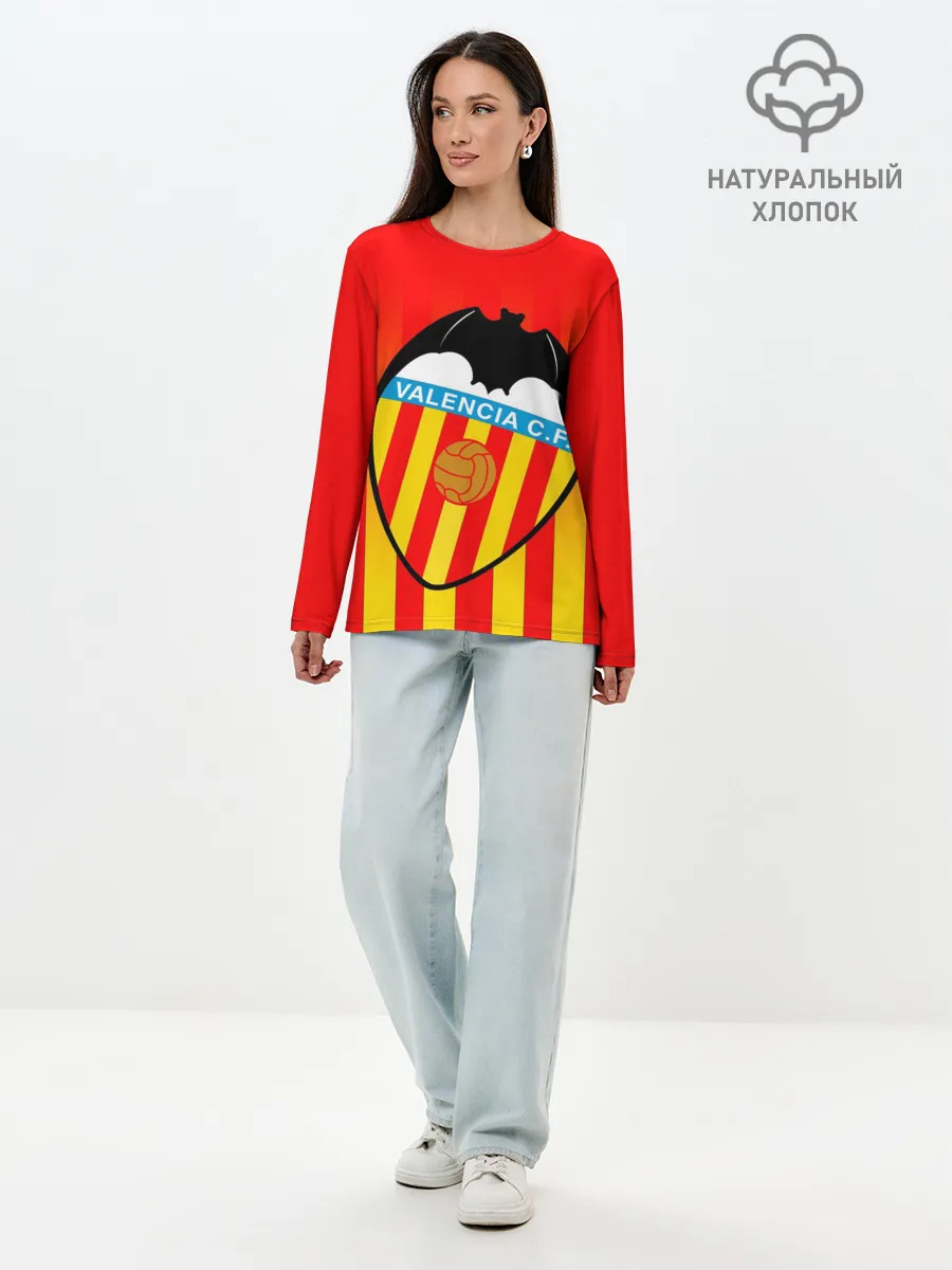 Лонгслив женский. Хлопок / FC VALENCIA / ФК ВАЛЕНСИЯ