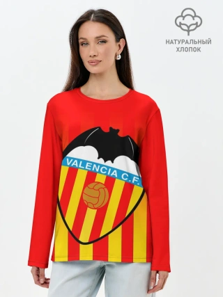 Лонгслив женский. Хлопок / FC VALENCIA / ФК ВАЛЕНСИЯ