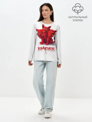 Лонгслив женский. Хлопок / Hades wolf