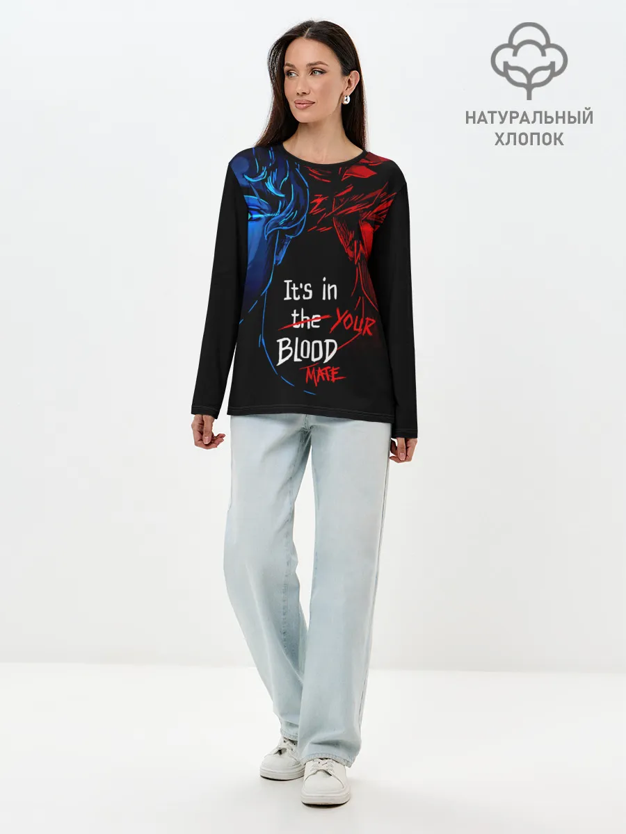 Лонгслив женский. Хлопок / Hades