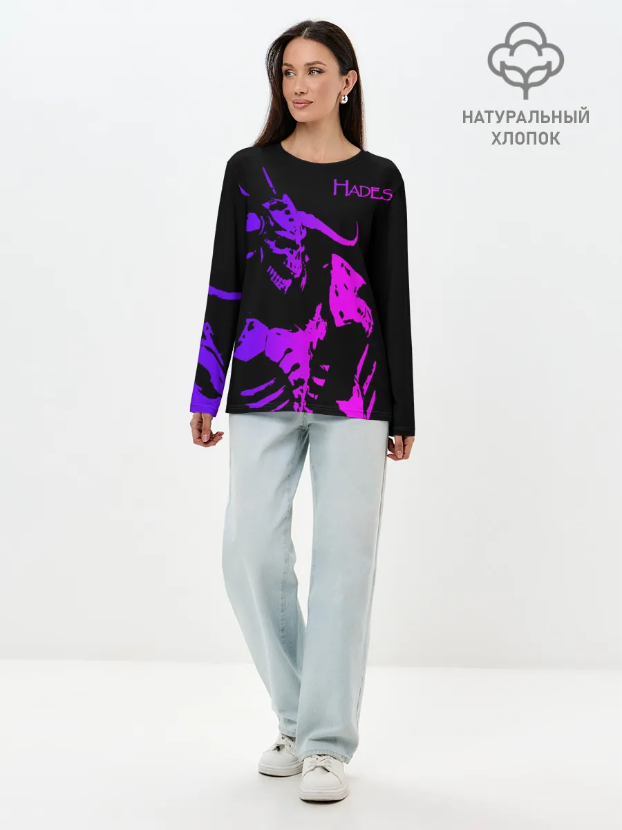 Лонгслив женский. Хлопок / Hades demon