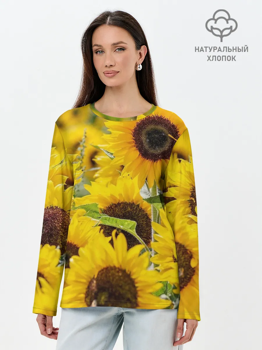 Лонгслив женский. Хлопок / Лето