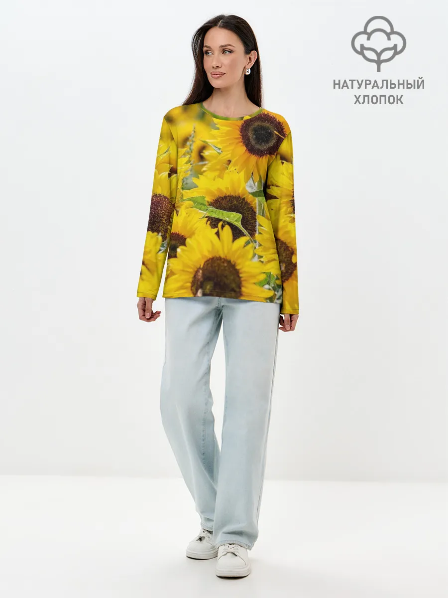 Лонгслив женский. Хлопок / Лето