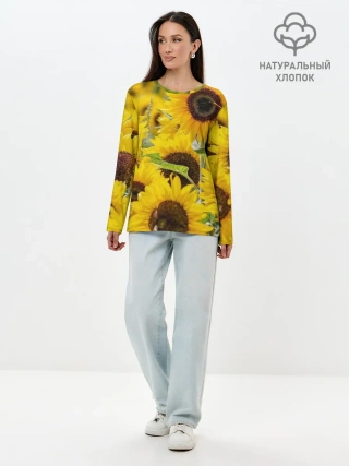 Лонгслив женский. Хлопок / Лето