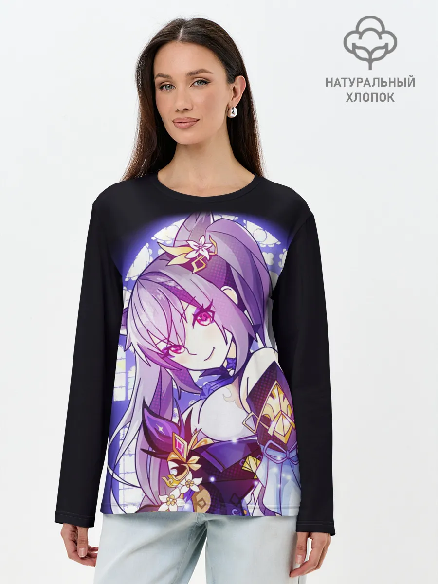 Лонгслив женский. Хлопок / Keqing - Genshin Impact