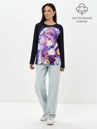 Лонгслив женский. Хлопок / Keqing - Genshin Impact