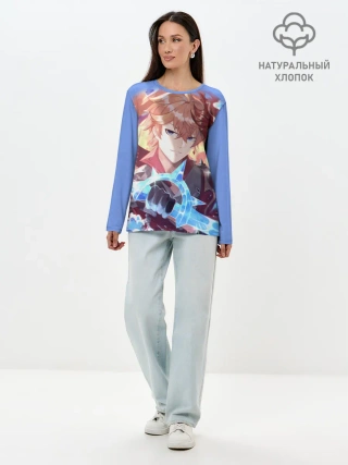Лонгслив женский. Хлопок / ТАРТАЛЬЯ / ГЕНШИН ИМПАКТ