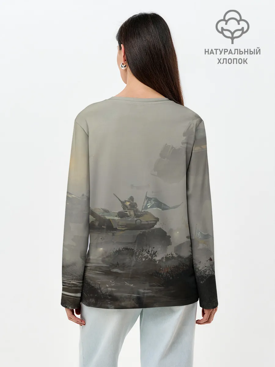 Лонгслив женский. Хлопок / SkulMech