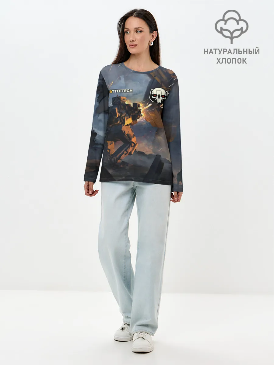 Лонгслив женский. Хлопок / Battletech warrior