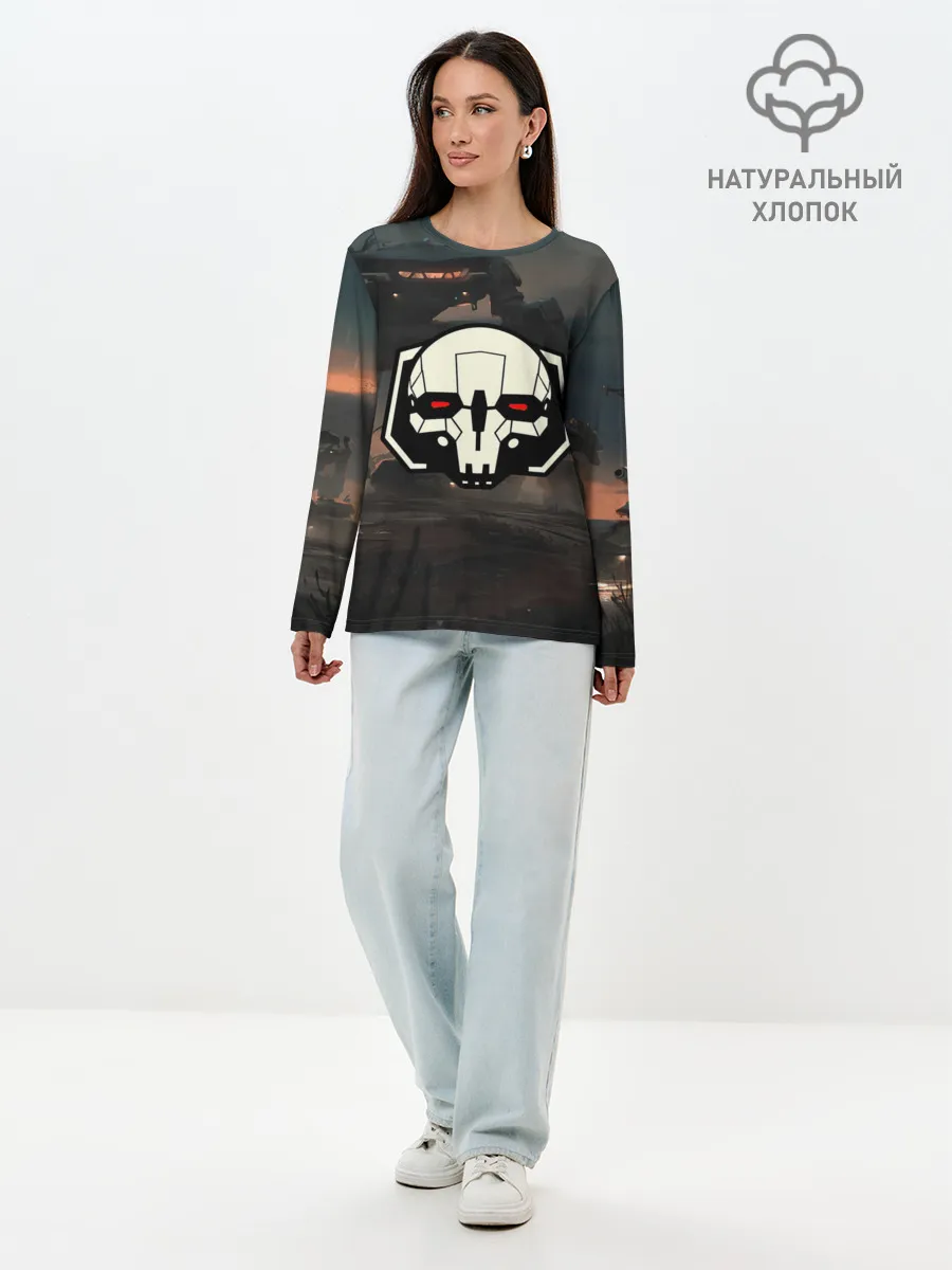 Лонгслив женский. Хлопок / Боевоймех