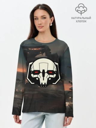 Лонгслив женский. Хлопок / Боевоймех