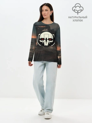 Лонгслив женский. Хлопок / Боевоймех