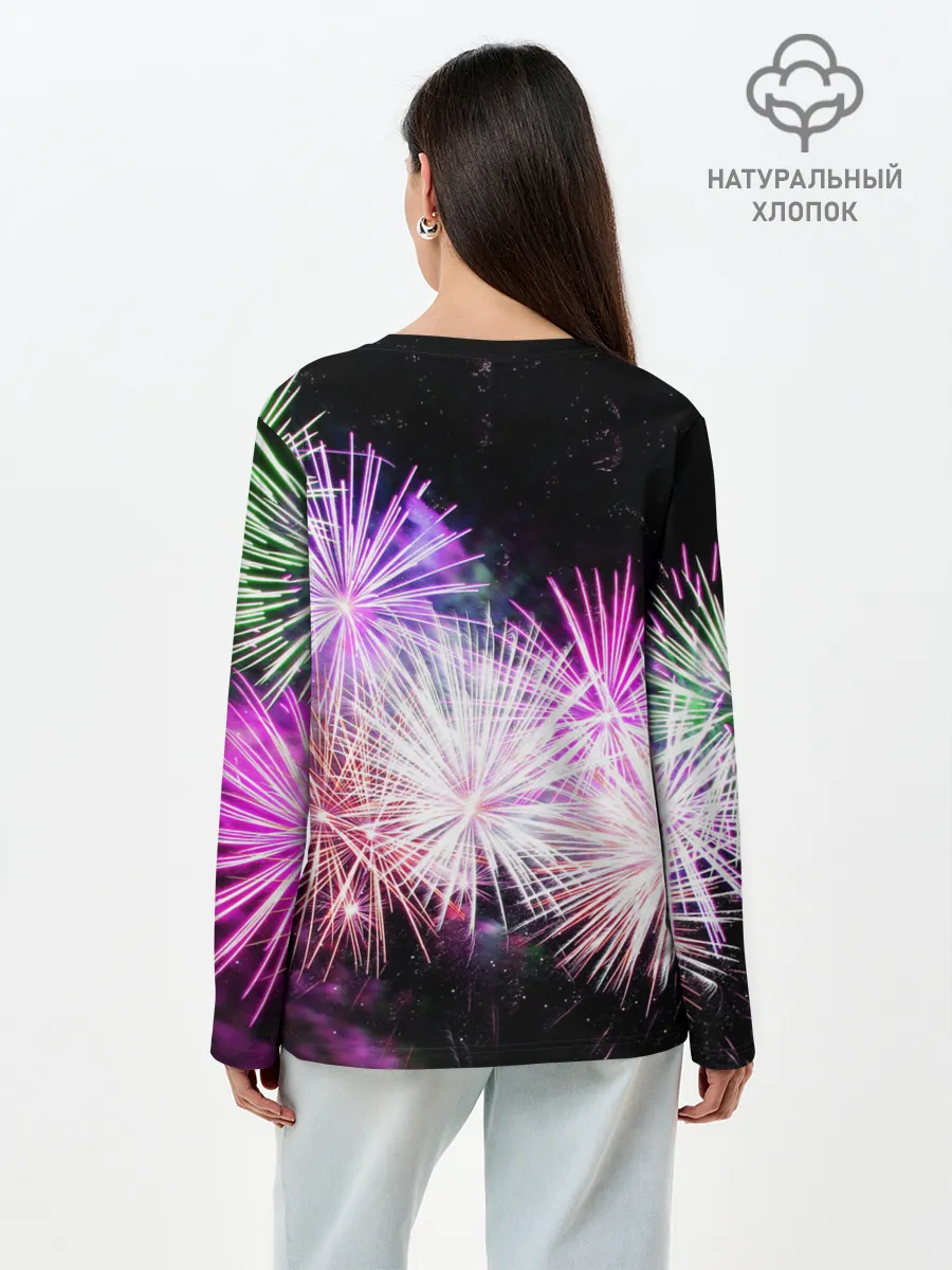 Лонгслив женский. Хлопок / Салют