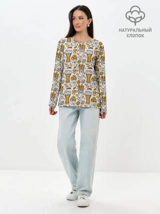 Лонгслив женский. Хлопок / Background Beer