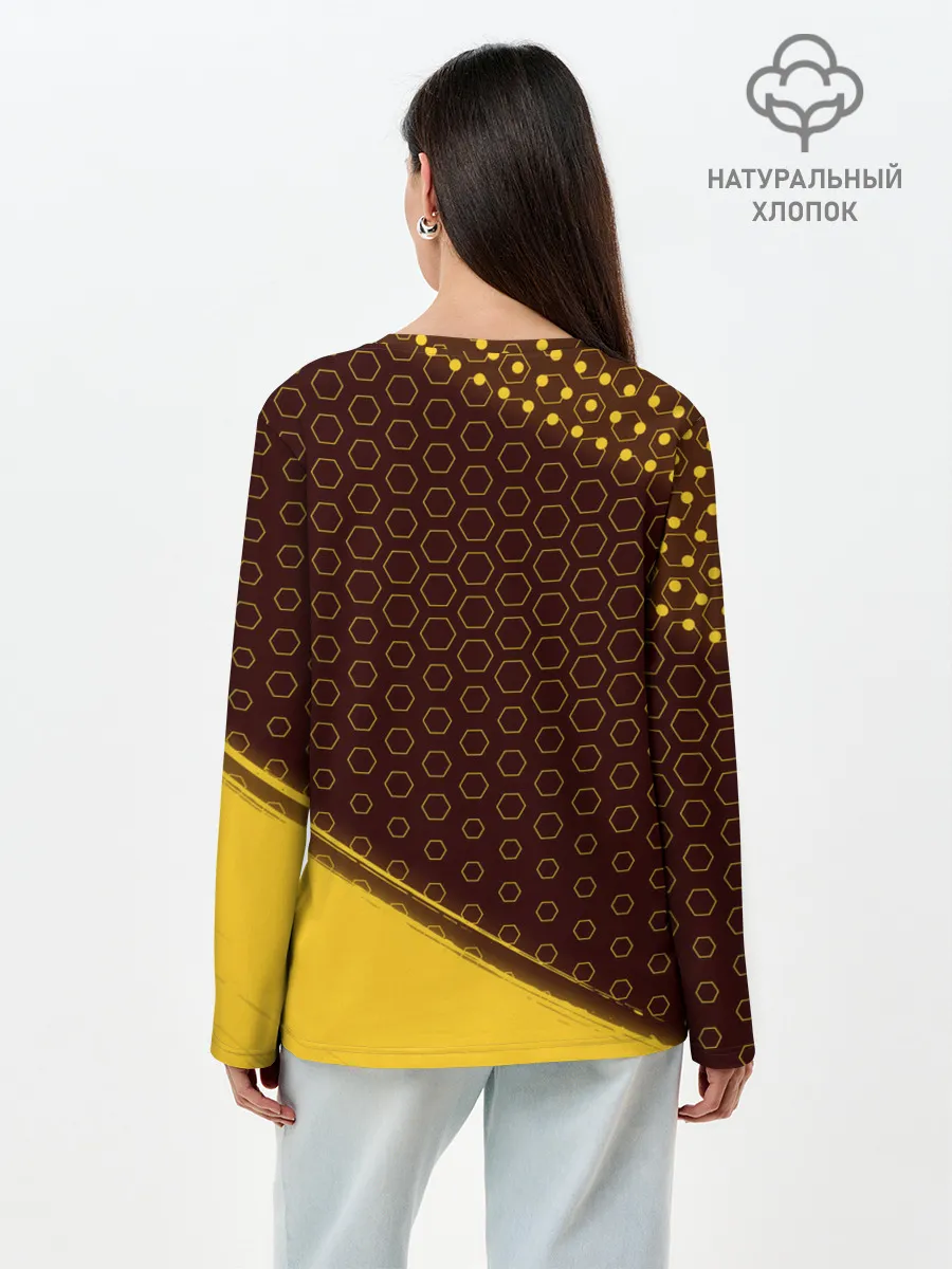 Лонгслив женский. Хлопок / Биомутант - Краска