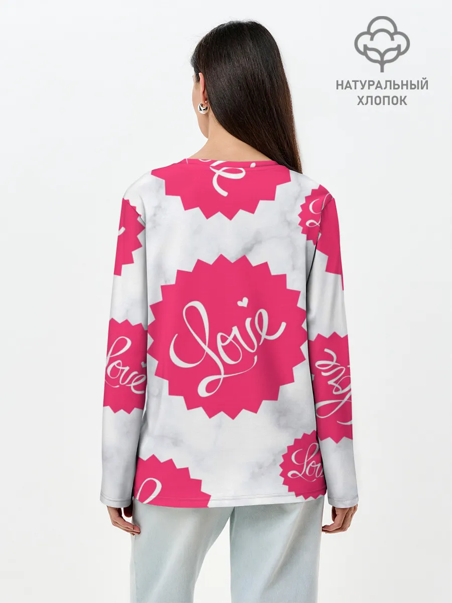 Лонгслив женский. Хлопок / Feel Love
