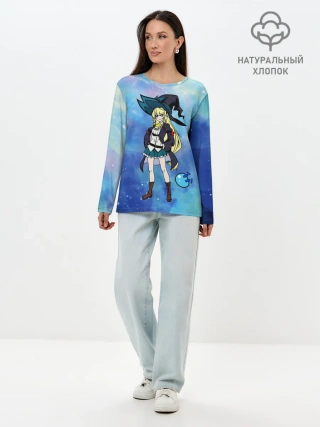 Лонгслив женский. Хлопок / Убивая слизней 300 лет