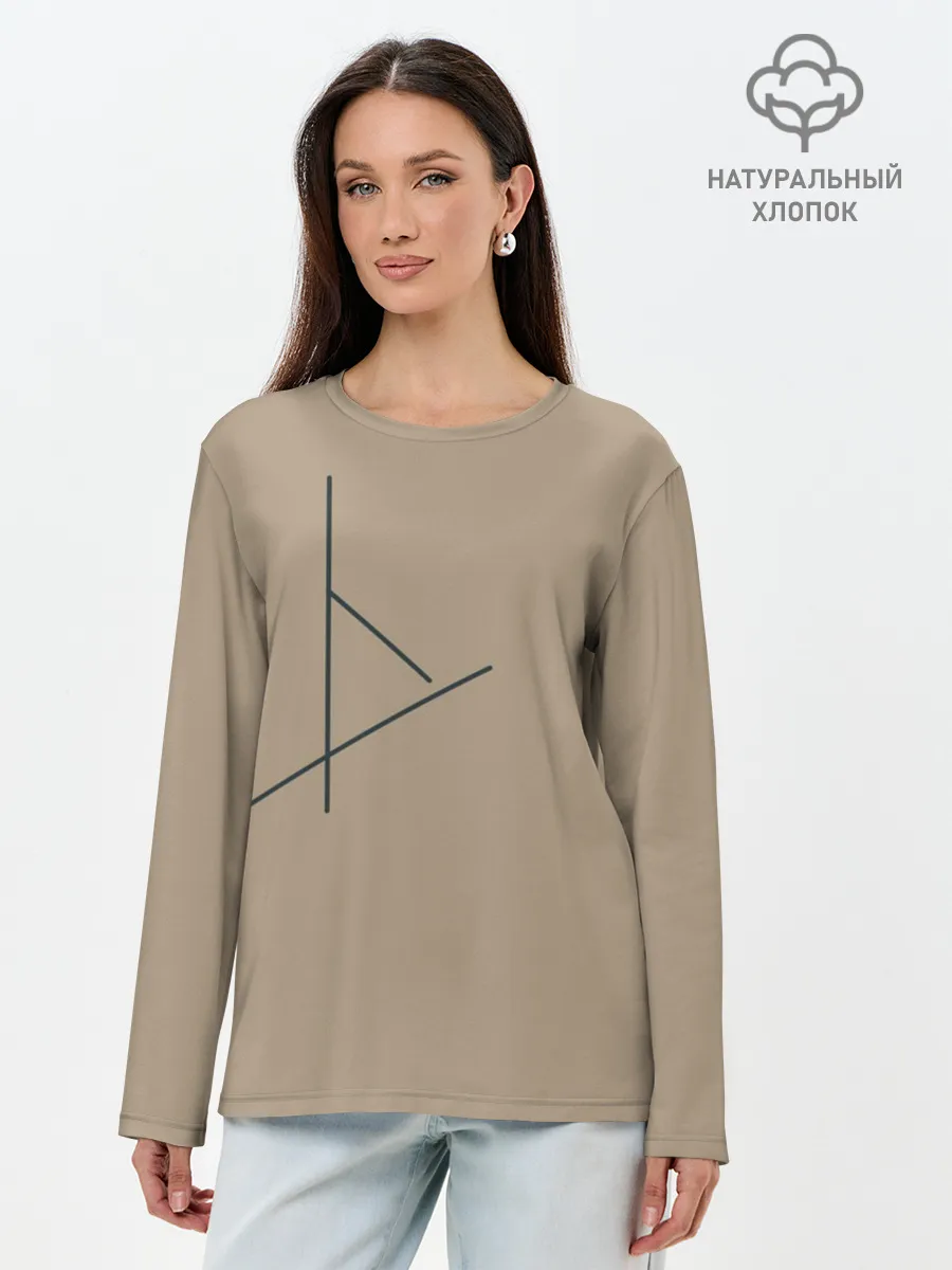 Лонгслив женский. Хлопок / Геометрия