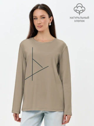 Лонгслив женский. Хлопок / Геометрия