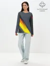 Лонгслив женский. Хлопок / Gray Yellow Style