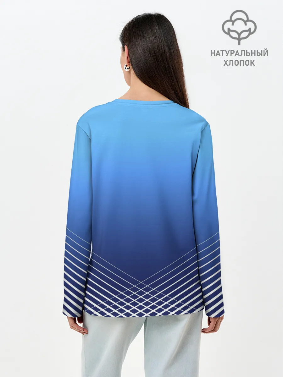 Лонгслив женский. Хлопок / МАНЧЕСТЕР СИТИ / МАНЧЕСТЕР