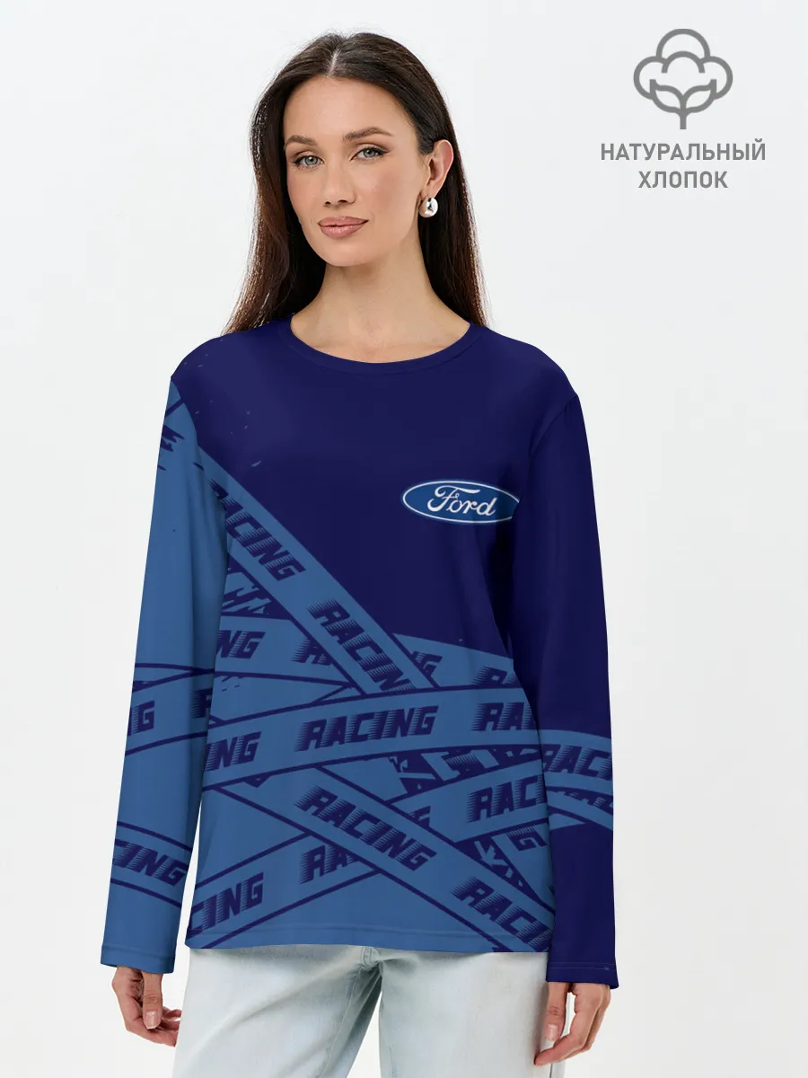 Лонгслив женский. Хлопок / Форд - Racing