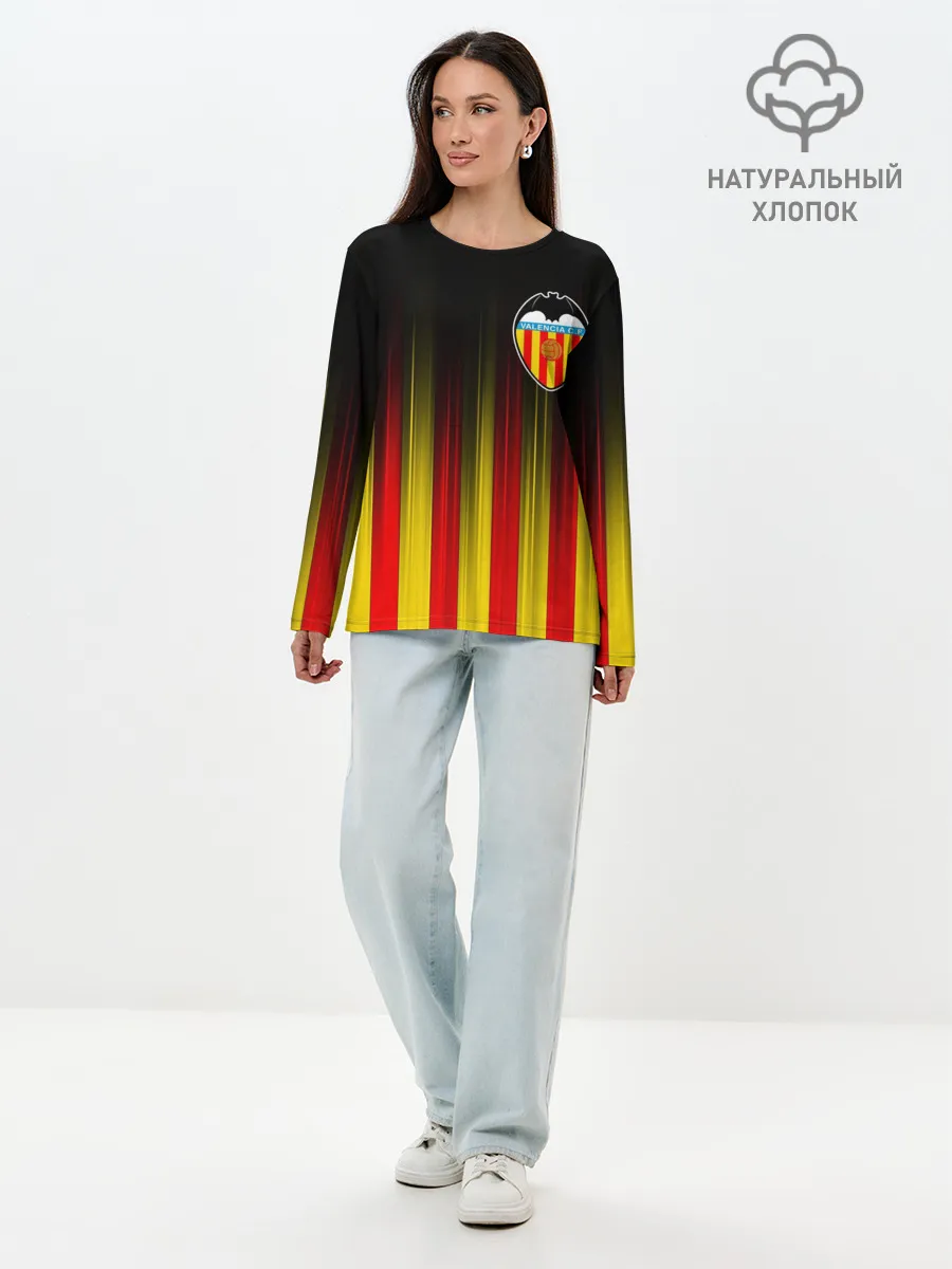 Лонгслив женский. Хлопок / FC VALENCIA / ФК ВАЛЕНСИЯ
