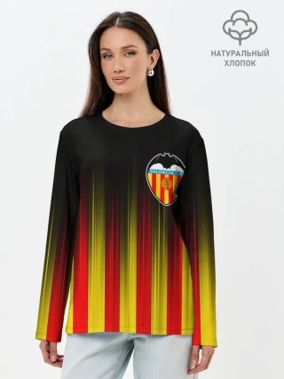 Лонгслив женский. Хлопок / FC VALENCIA / ФК ВАЛЕНСИЯ