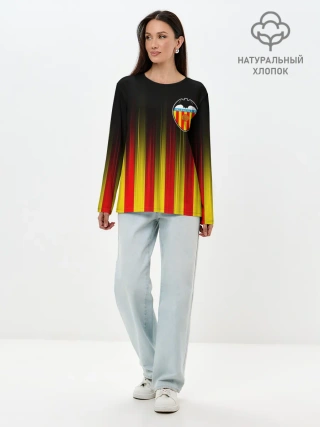 Лонгслив женский. Хлопок / FC VALENCIA / ФК ВАЛЕНСИЯ
