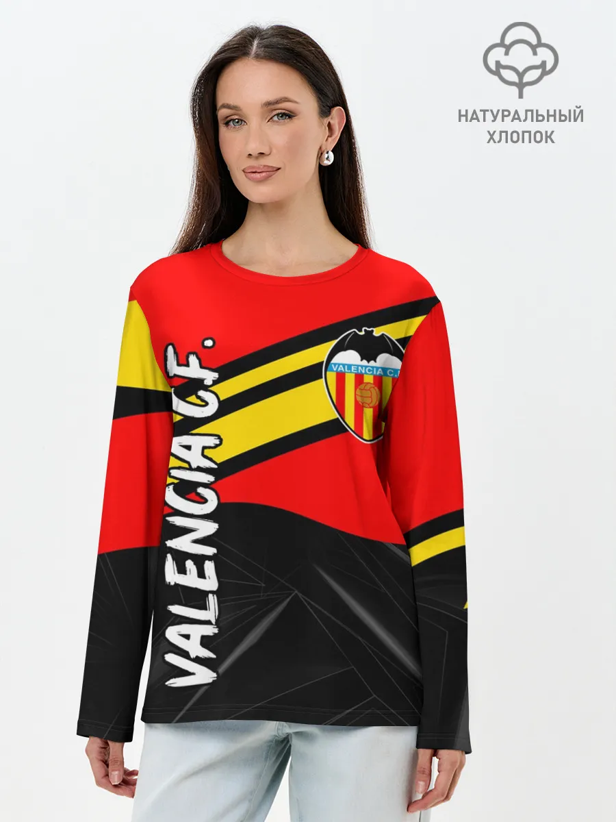 Лонгслив женский. Хлопок / FC VALENCIA / ФК ВАЛЕНСИЯ