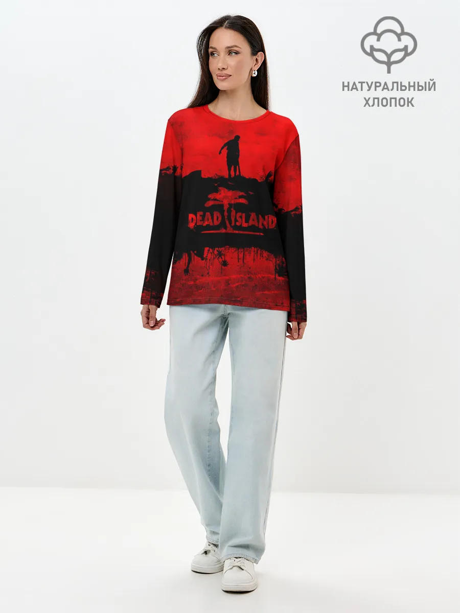 Лонгслив женский. Хлопок / Island of blood