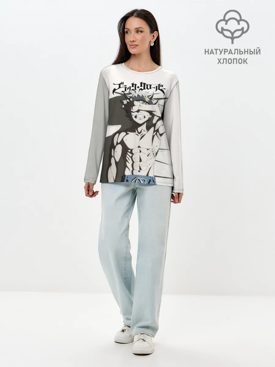 Лонгслив женский. Хлопок / Мощный мускулистый торс Аста