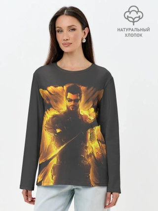 Лонгслив женский. Хлопок / Jensen in fire