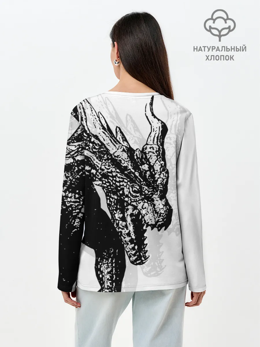 Лонгслив женский. Хлопок / Dragon