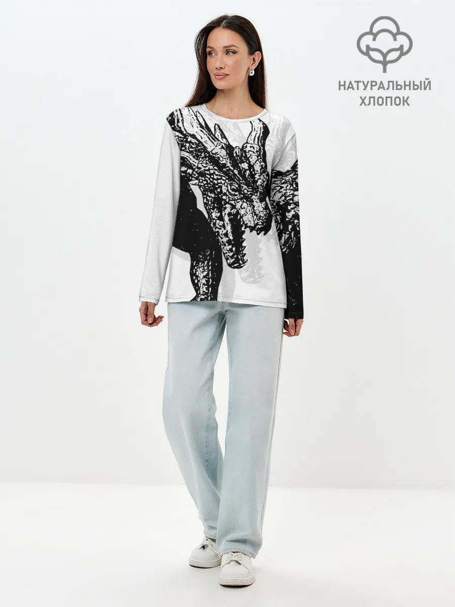 Лонгслив женский. Хлопок / Dragon