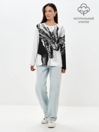 Лонгслив женский. Хлопок / Dragon