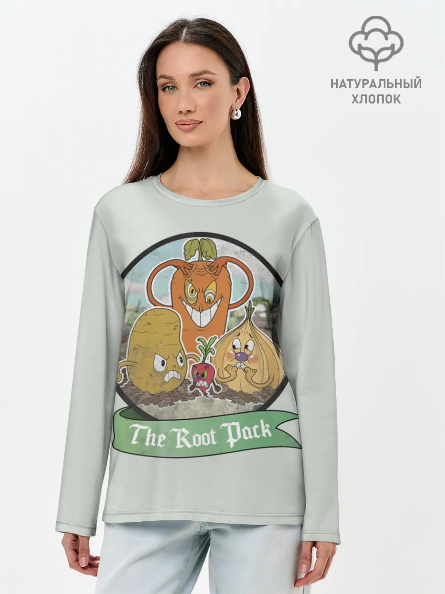 Лонгслив женский. Хлопок / The Root Pack