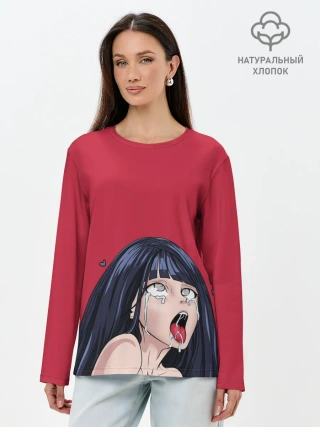 Лонгслив женский. Хлопок / ХИНАТА АХЕГАО | AHEGAO